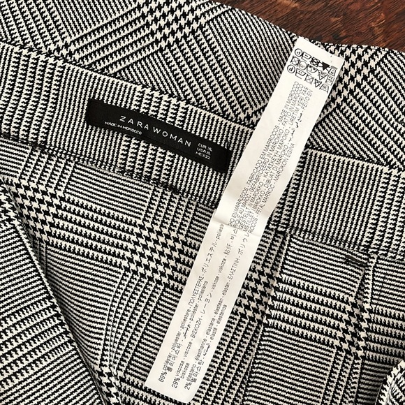 Zara Woman Houndstooth Midi Wrap Pencil Skirt - Picture 4 of 5